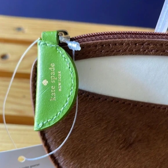 NWT Kate Spade Fine Feathers Lime in the Coconut Coin Purse Wallet - Picture 3 of 5